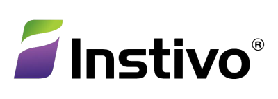 Instilivo logo with green and purple leaf icon and black text